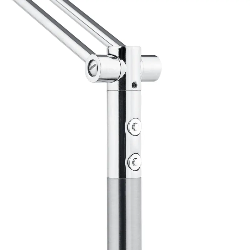 Lampa łukowa LED Evolo CCT, nikiel matowa/chrom