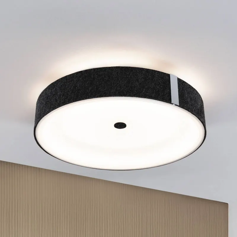 Paulmann Smart Lampa sufitowa LED Malika antracyt Ø 40 cm filc