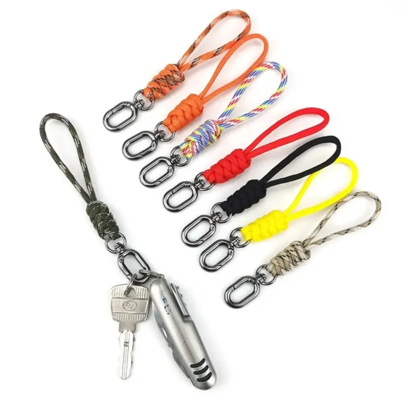 Brelok do kluczy Paracord Smycz Owalna klamra Linka spadochronowa o wysokiej wytrzymałości Awaryjne przetrwanie Plecak zapobiegający zgubieniu Brelok do kluczy Wiszący na szyję