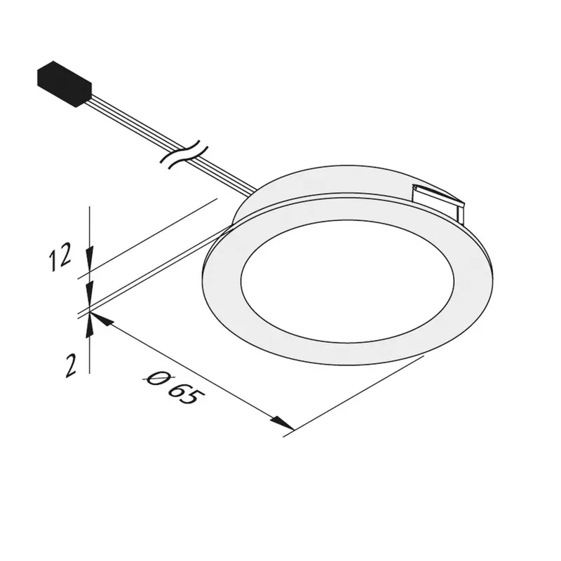 Oświetlenie meblowe LED Dynamic FAR 58 stal 3W CCT