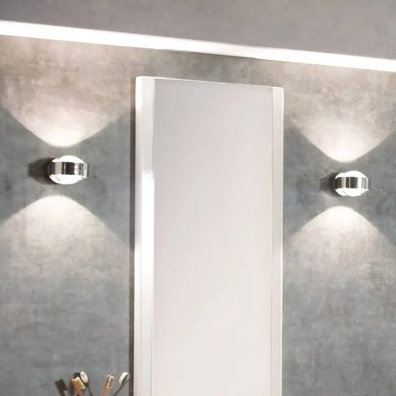 Puk Mini Wall LED 2x8W Soczewki przezroczyste, chrom