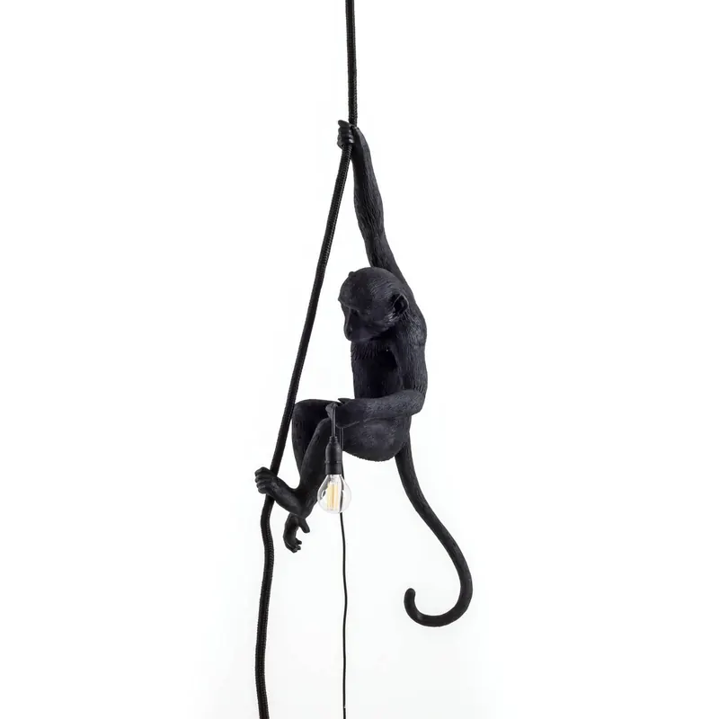 SELETTI Monkey Lamp żyrandol LED wiszący czarny