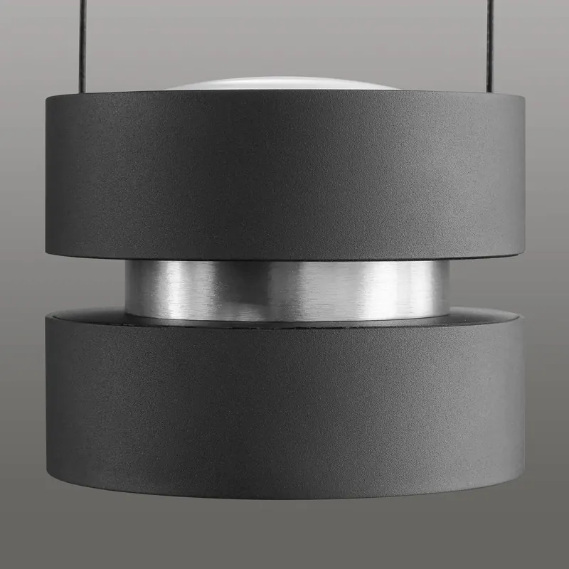 Żyrandol LED Glow-Sphere, długość 112 cm, czarny, metal