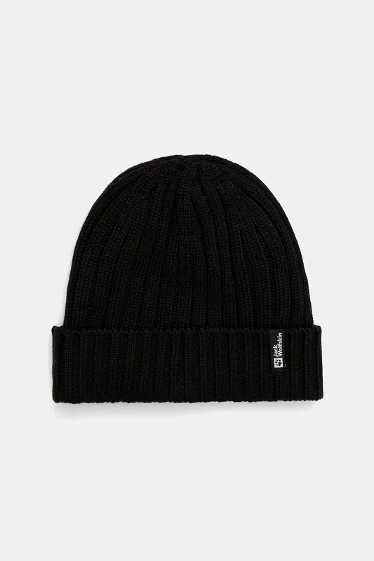 Jack Wolfskin czapka z dodatkiem wełny RIB KNIT