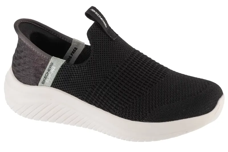 Skechers Slip-Ins Ultra Flex 3.0 - Smooth Step 403844L-BKW, Dla chłopca, Czarne, buty sneakers, tkanina, rozmiar: 40