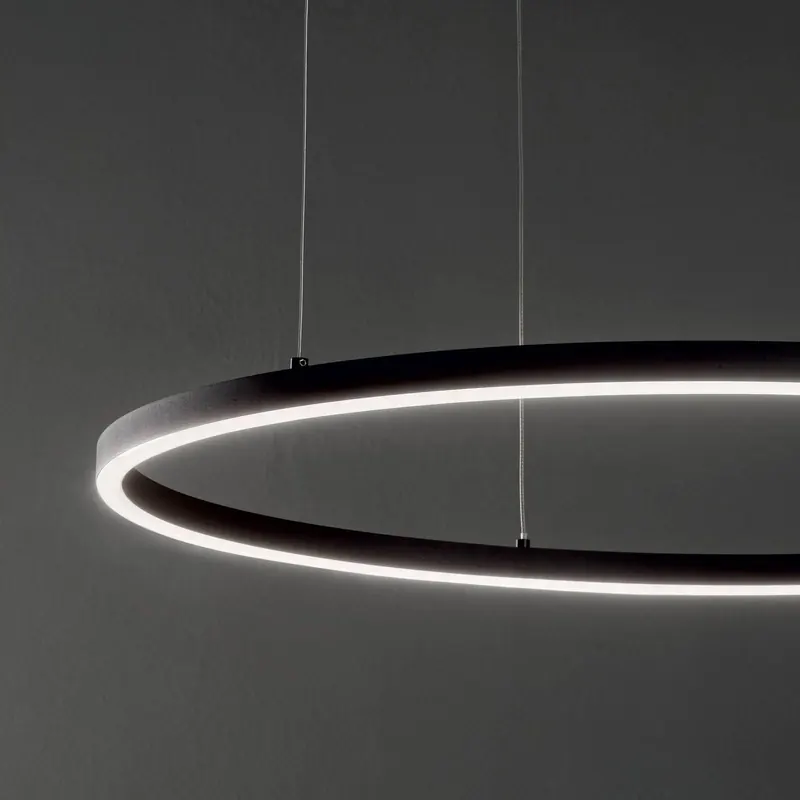 Żyrandol LED Ideal Lux Oracle Slim Ø 50 cm czarny 3000 K