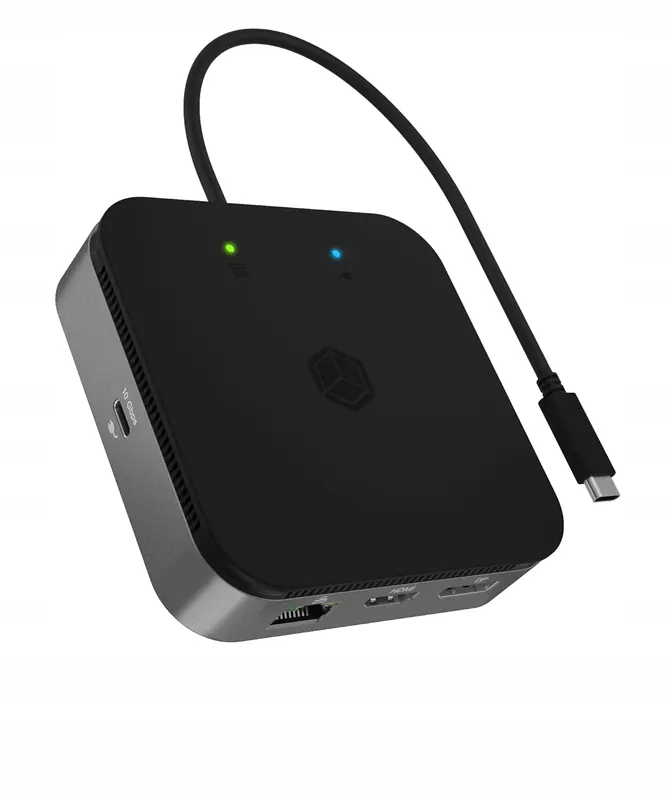 Icy Box Stacja dokująca USB4 7w1 4K 120Hz 60W Power Delivery