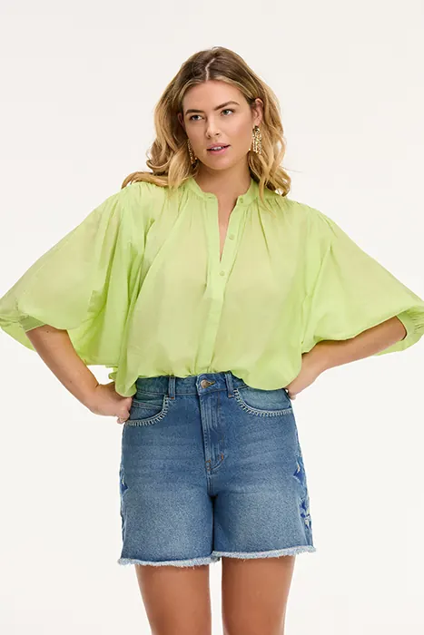 Shiwi Ladies Evelyn Blouse Lime Green Maat: S/M | Blouses Outlet | Dames | Groen