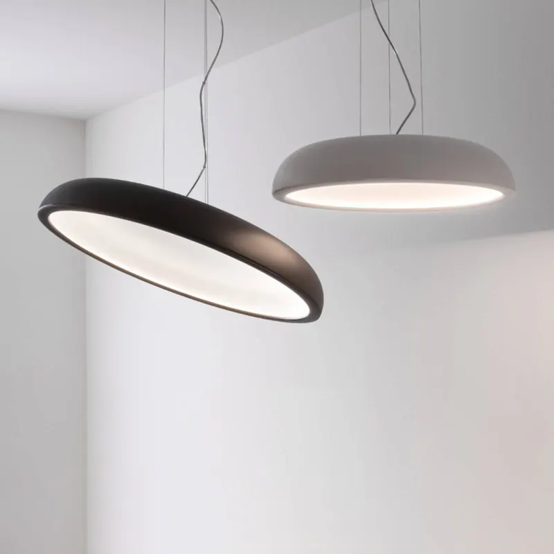 Żyrandol LED Stilnovo Reflexio, Ø46 cm, biała
