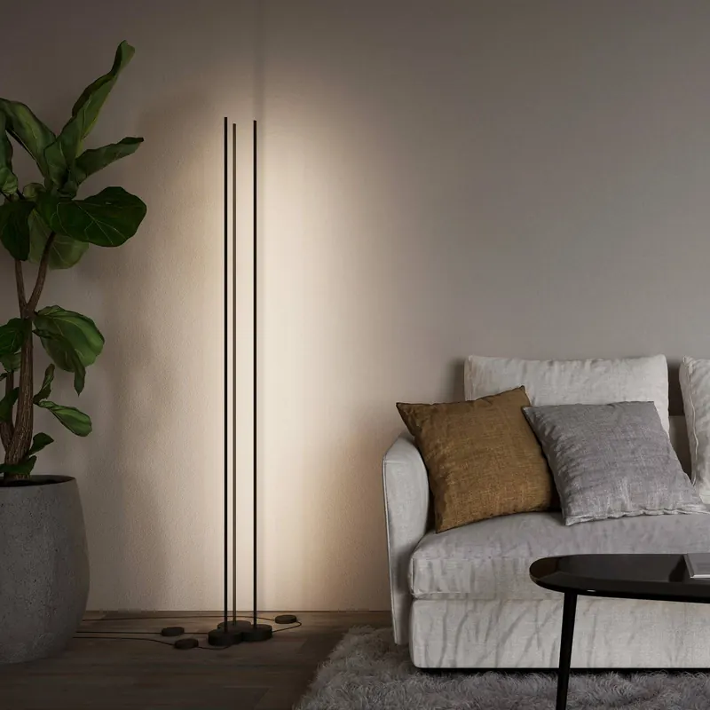 WEVER & DUCRÉ lampa stojąca LED Finlin czarna 2700 K Ściemniacz