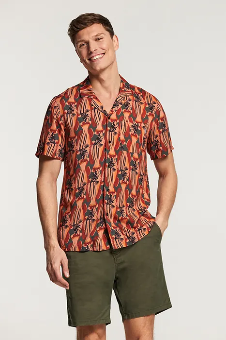 Shiwi Men Shortsleeve Shirt Catch Of The Day Smokey Green Maat: L | Casual Overhemden Outlet | Heren | Groen