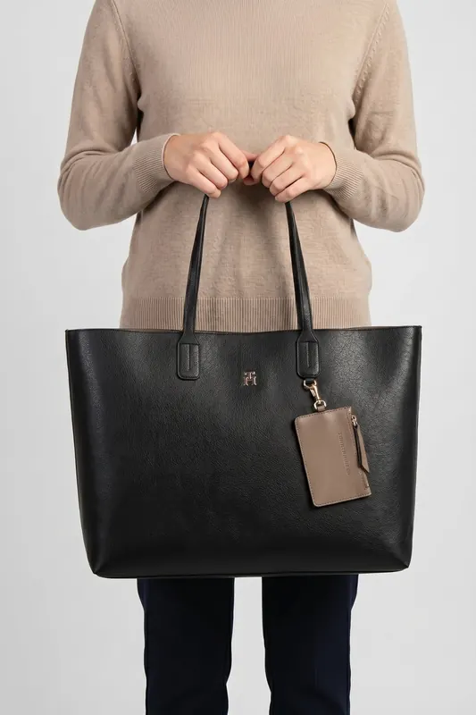 Tommy Hilfiger Icon Tote Bag Black Maat: OS | Handtassen Outlet | Dames | Zwart