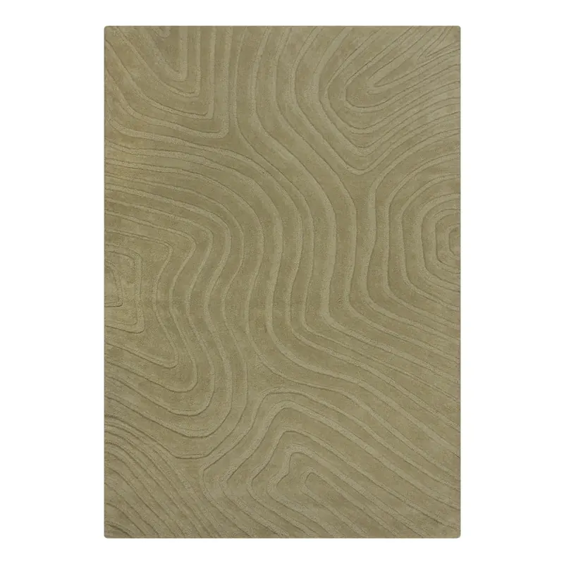 Wełniany dywan tkany ręcznie w kolorze khaki 120x170 cm Mesmerise Sage – Flair Rugs