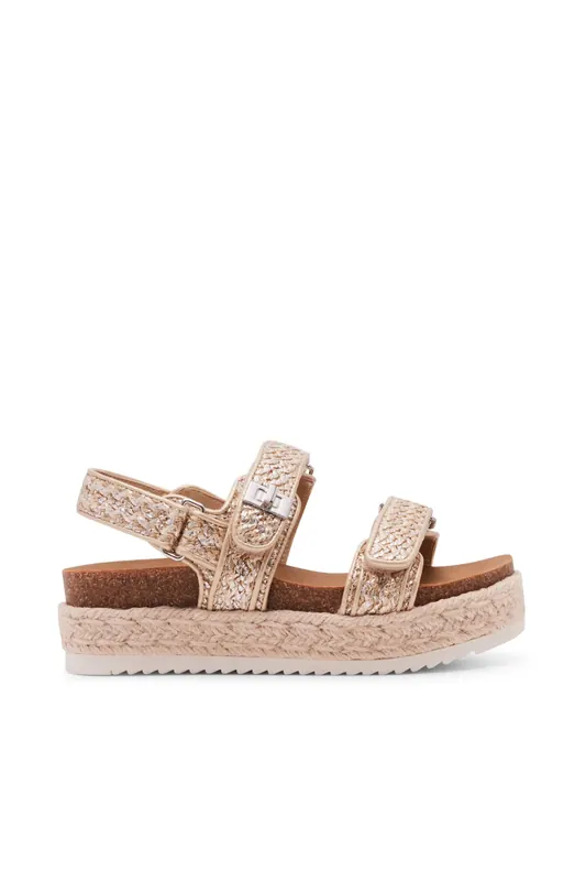 Steve Madden Jbigmona Sandals Natural Raffia Maat: 35 | Schoenen Outlet | kids | Beige
