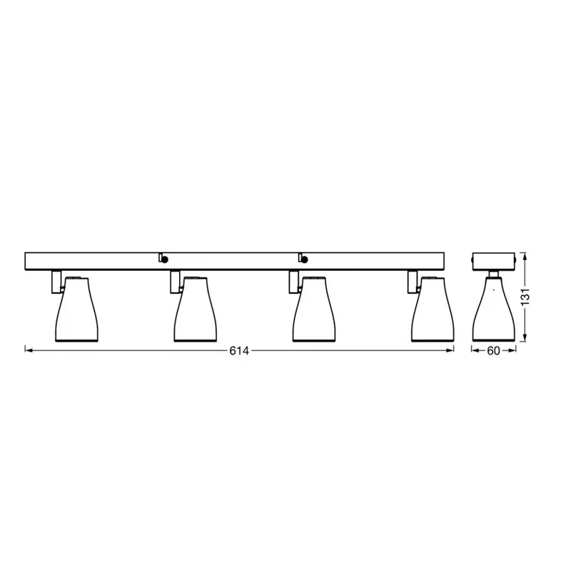 LEDVANCE Pear spot LED GU10 4-pkt. szary