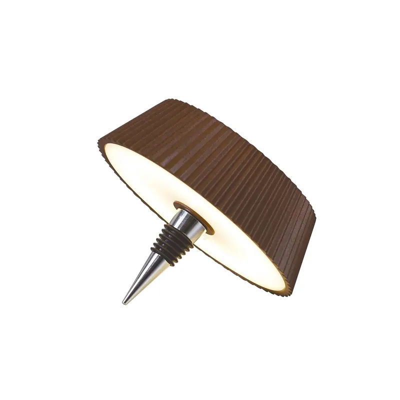 Lampa stołowa LED Relax, corten, butelka, akumulator