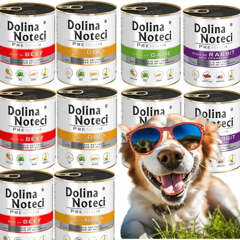 Dolina Noteci Premium MIX Smaków Karma Mokra Psa Psów 800g x 10 Bez Ryb