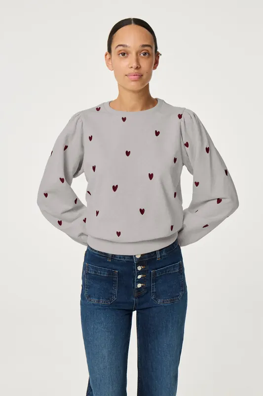 Fabienne Chapot Dina Sweater Grey Melange Maat: XL | Sweaters Outlet | Dames | Grijs
