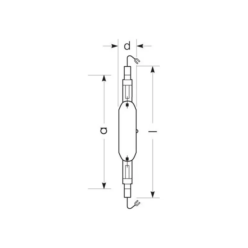 RADIUM Żarówka metalohalogenkowa K12s 2150W HRI-TS N/L przezroczysta
