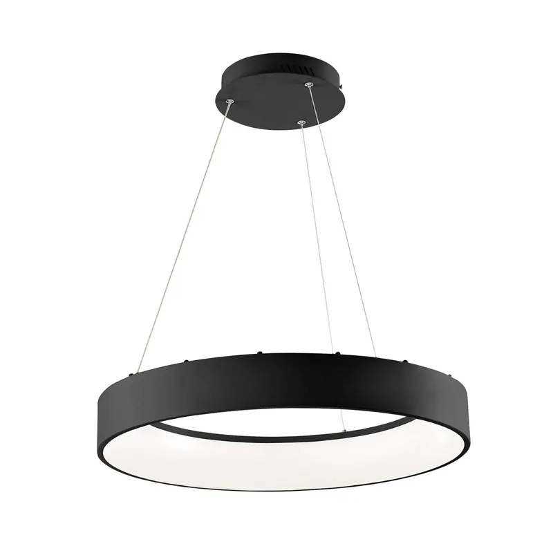 Lampa wisząca LED Noah, czarna, Ø 60 cm, metal, CCT