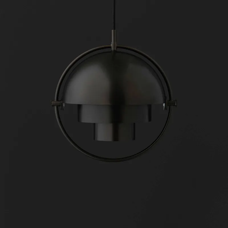 Lampa wisząca Gubi Lite, Ø 36 cm, czarny/czarny
