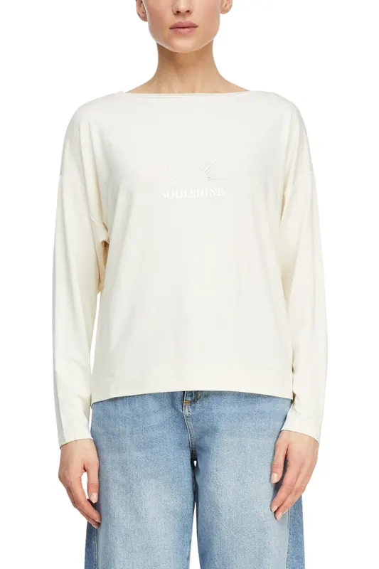 Comma T-shirts Offwhite Maat: 44 | Tops Outlet | Dames | Wit
