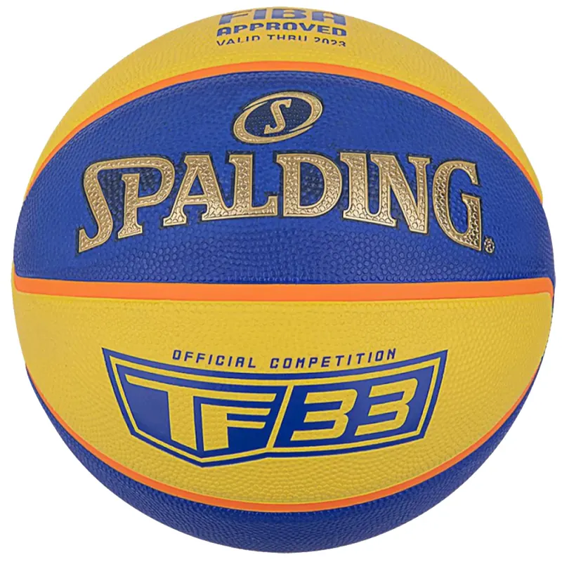 Spalding TF-33 Official Ball 84352Z, Unisex, Żółte, piłki do koszykówki, Guma, rozmiar: 6