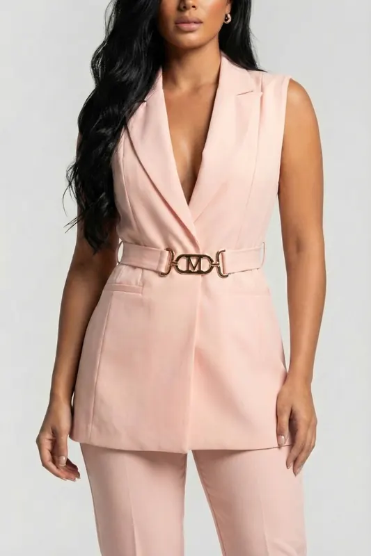 GUESS Marciano By Becky Belted Vest Nectar Peach Maat: 44 | Blazers Outlet | Dames | Roze