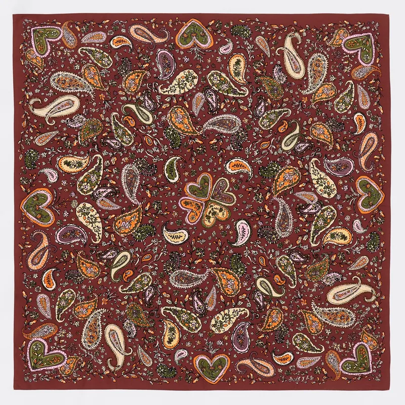Chusta paisley wino