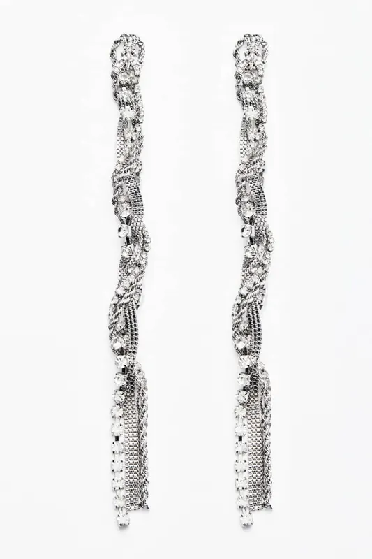 Wiszące kolczyki Diamond Chain