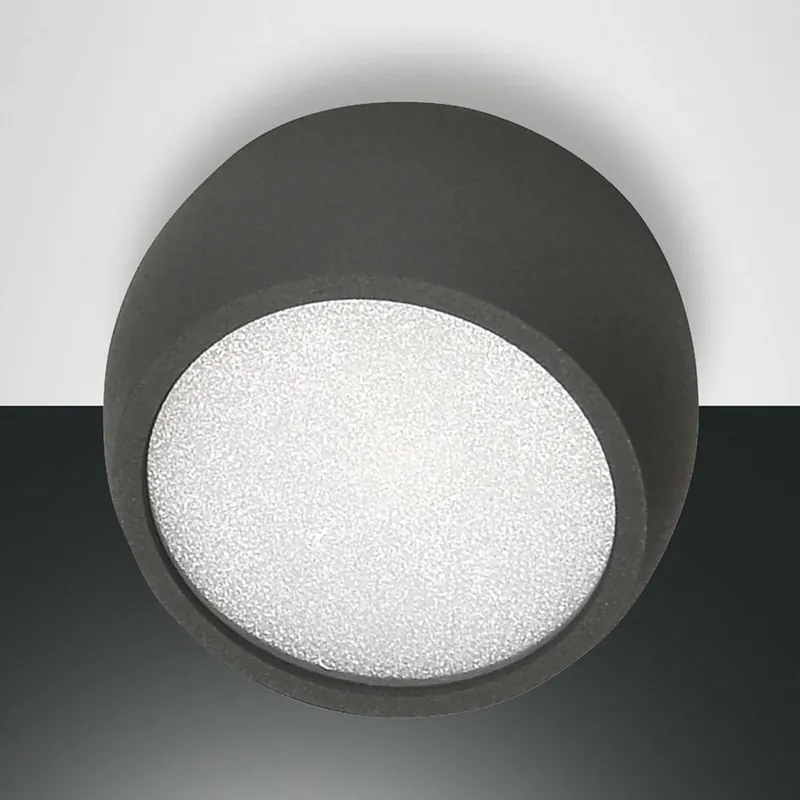 Downlight LED Vasto, antracyt, Ø 8 cm, 120°, aluminium