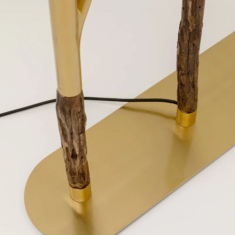 Lampa stojąca KARE Twig, zielono-złota, 154 cm, E27