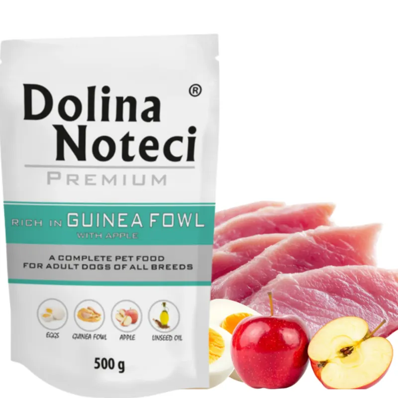 Mokra Karma Dla Psa Dolina Noteci Premium perliczka z jabłkiem 500 g