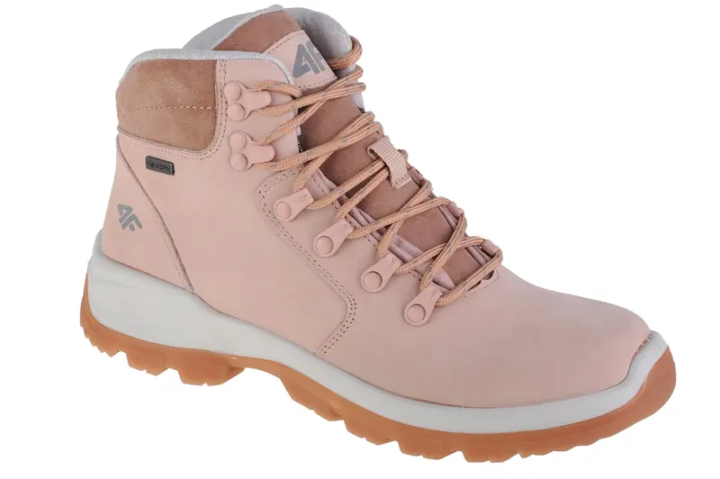 4F Women's Trek OBDH253-560, Damskie, Różowe, buty trekkingowe, nubuk, rozmiar: 41