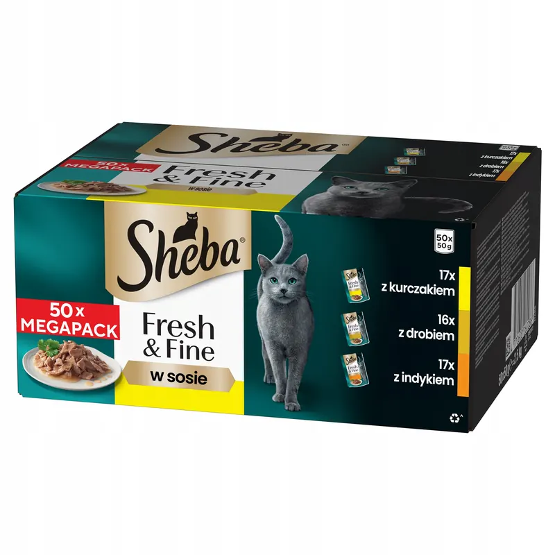 Sheba Fresh & Fine Karma Mokra dla Kota Drobiowe Smaki 50x50g