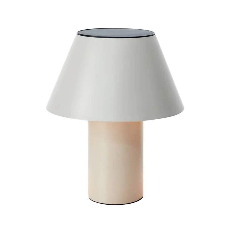 Lampa stołowa LED Vivo, szara, IP44, wysokość 30 cm, ściemniana.