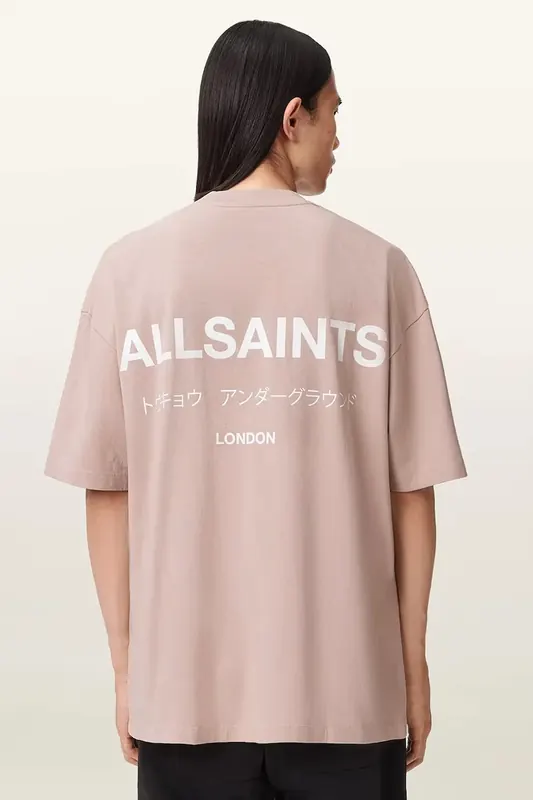 AllSaints T-shirt oversize męski bawełniany