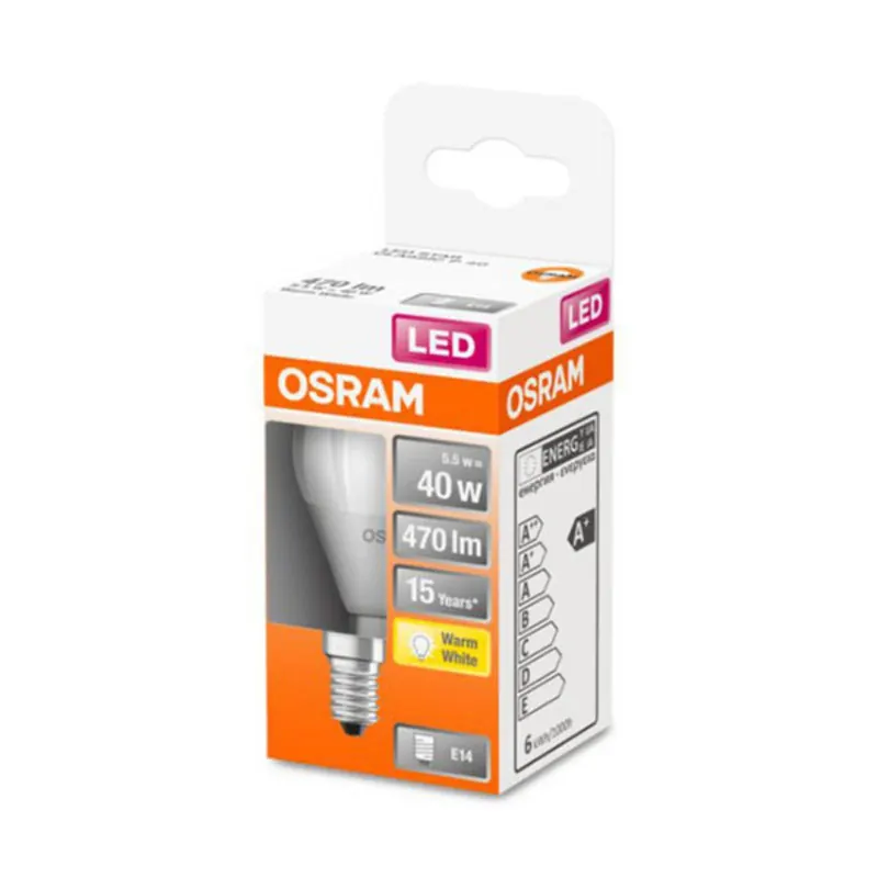 OSRAM żarówka kropla LED E14 4,9W 827 Star, matowa