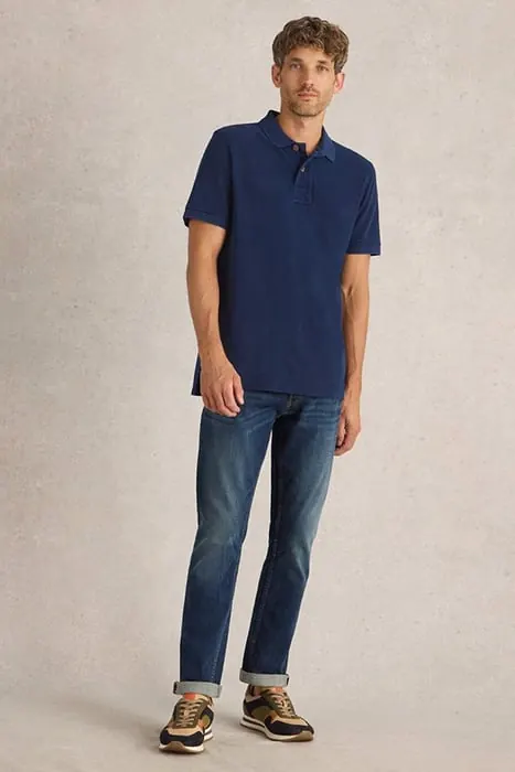 White Stuff Utility Polo Deep Blue Maat: XS | Poloshirts Outlet | Heren | Blauw