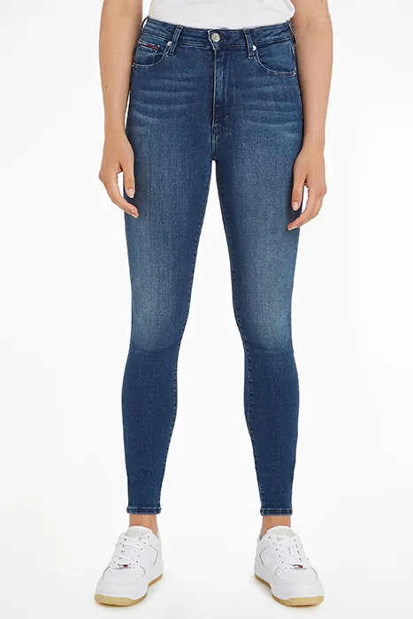 Tommy Hilfiger Sylvia Hr Super Skinny Jeans Mid Blue Maat: W27L32 | Skinny Jeans Outlet | Dames | Blauw