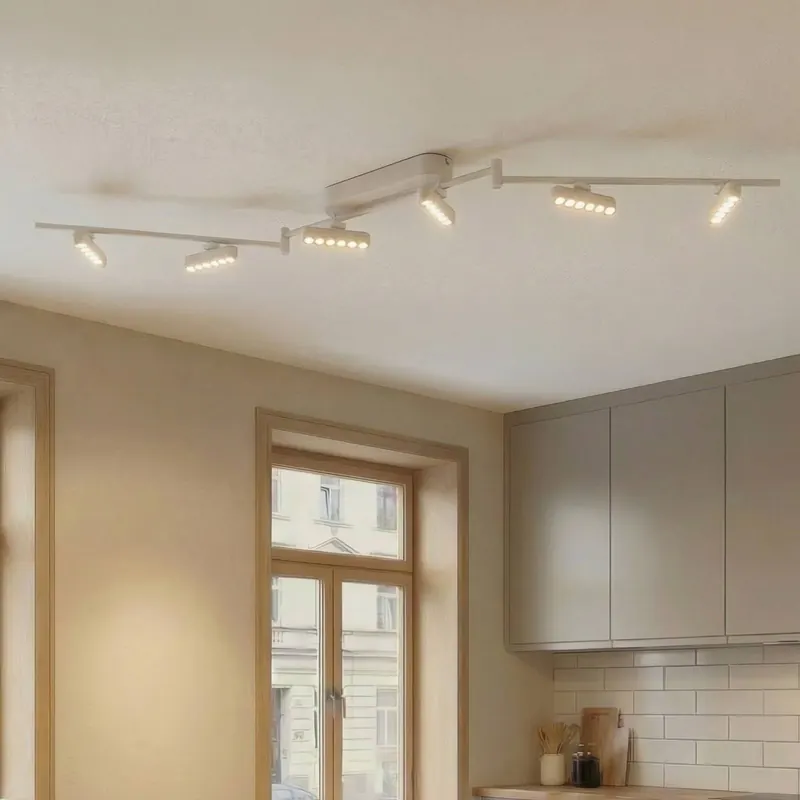 Reflektor LED Lindby Eldrin, biały, 6-punktowy, punkty świetlne