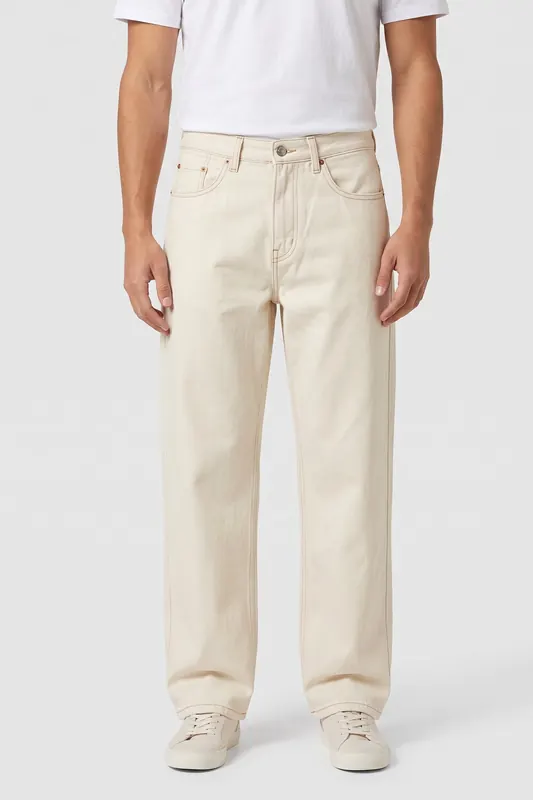 Vans Check-5 Loose Denim Pants Beige Maat: W34 | Relaxed Jeans Outlet | Heren | Beige
