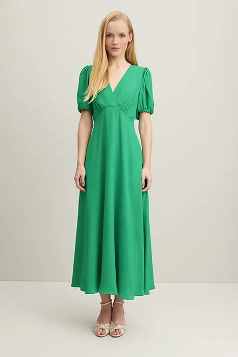 LK Bennett Hermia V Midi Dress Green Maat: 14 | Midi Jurken Outlet | Dames | Groen
