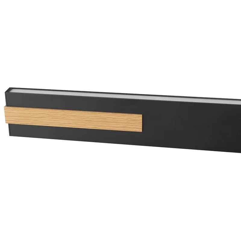 Żyrandol LED Streamline, długość 130 cm, czarny, metal