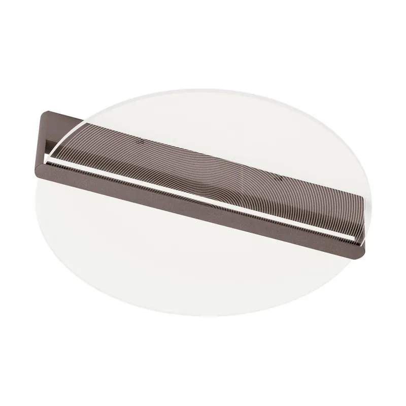 Brązowa aluminiowa lampa sufitowa LED ze ściemniaczem z kloszem ze szkła akrylowego Noah – Nova Luce
