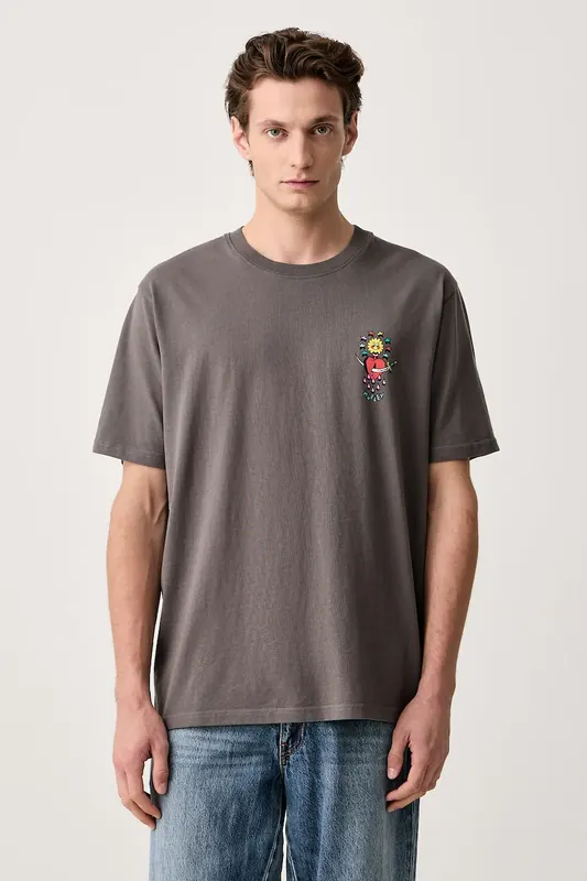 Hurley T-shirt oversize męski bawełniany Etam Cat