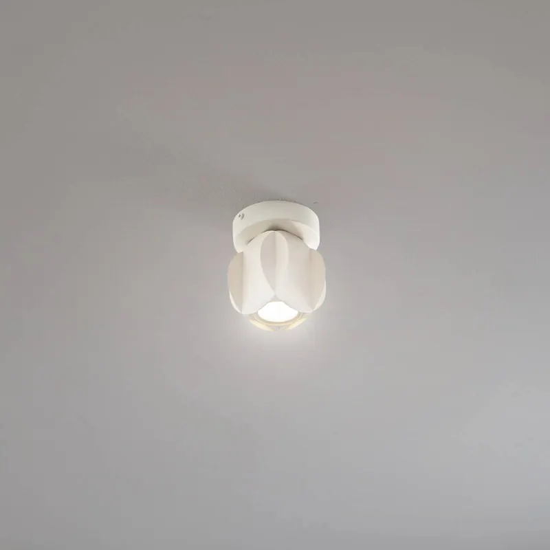 Reflektor sufitowy GAMBIT, kremowy biały, Ø 10 cm, metal, GU10