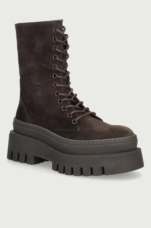 Steve Madden botki na platformie damskie zamszowe Coast