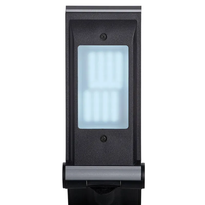 Lampka biurkowa LED MAULoptimus, srebrna, podstawa zaciskowa, ściemniana CCT