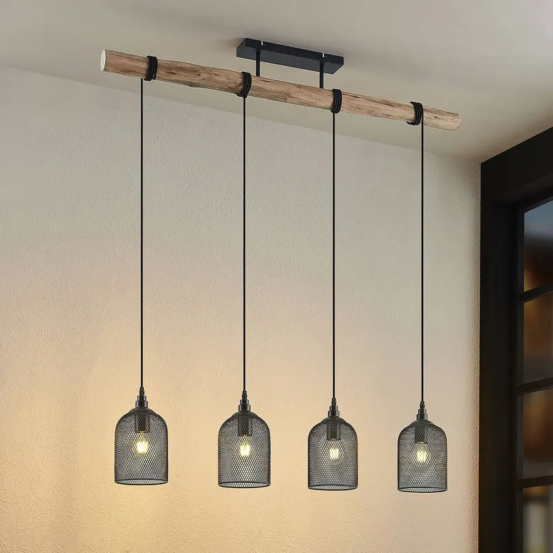 Lindby Dolcin lampa wisząca siatkowe klosze 4-pkt.